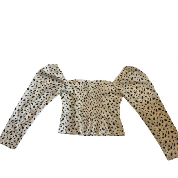 Commense Fitted Long Sleeve Square Neck Floral Top never worn - Picture 4 of 5